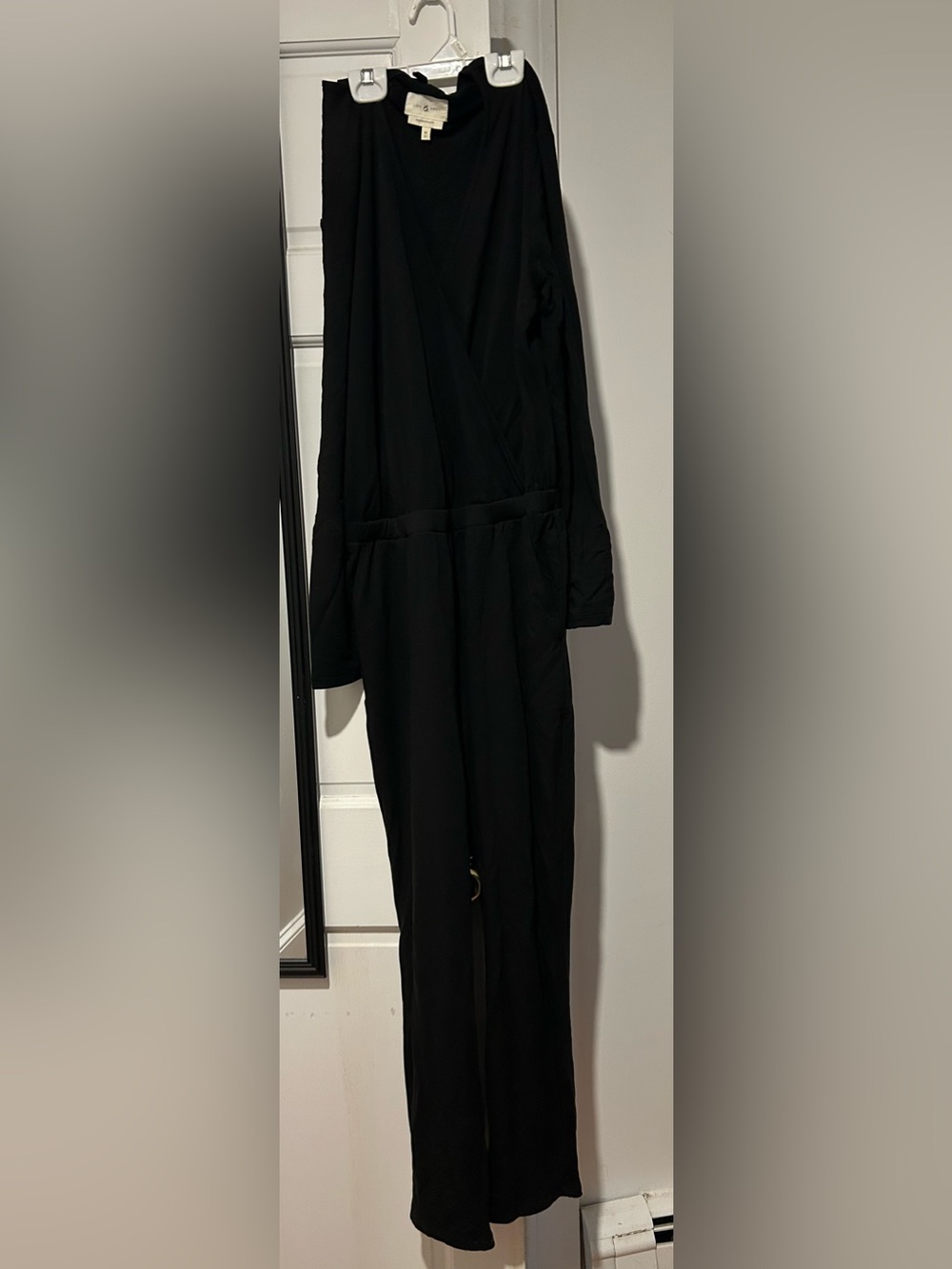 Lou & Grey Black Long-Sleeve Jumpsuit